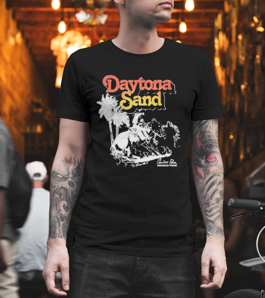 Daytona Sand Orville Peck Western Cowboy Rider With Palm Trees T-Shirt