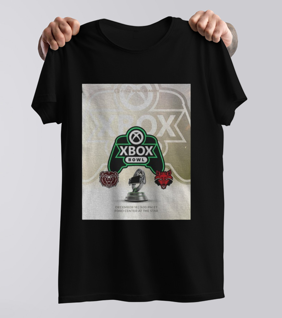 Xbox Bowl Missouri State Bears Vs Arkansas State Red Wolves Football 2025 December 18 Ford Center At The Star T-Shirt