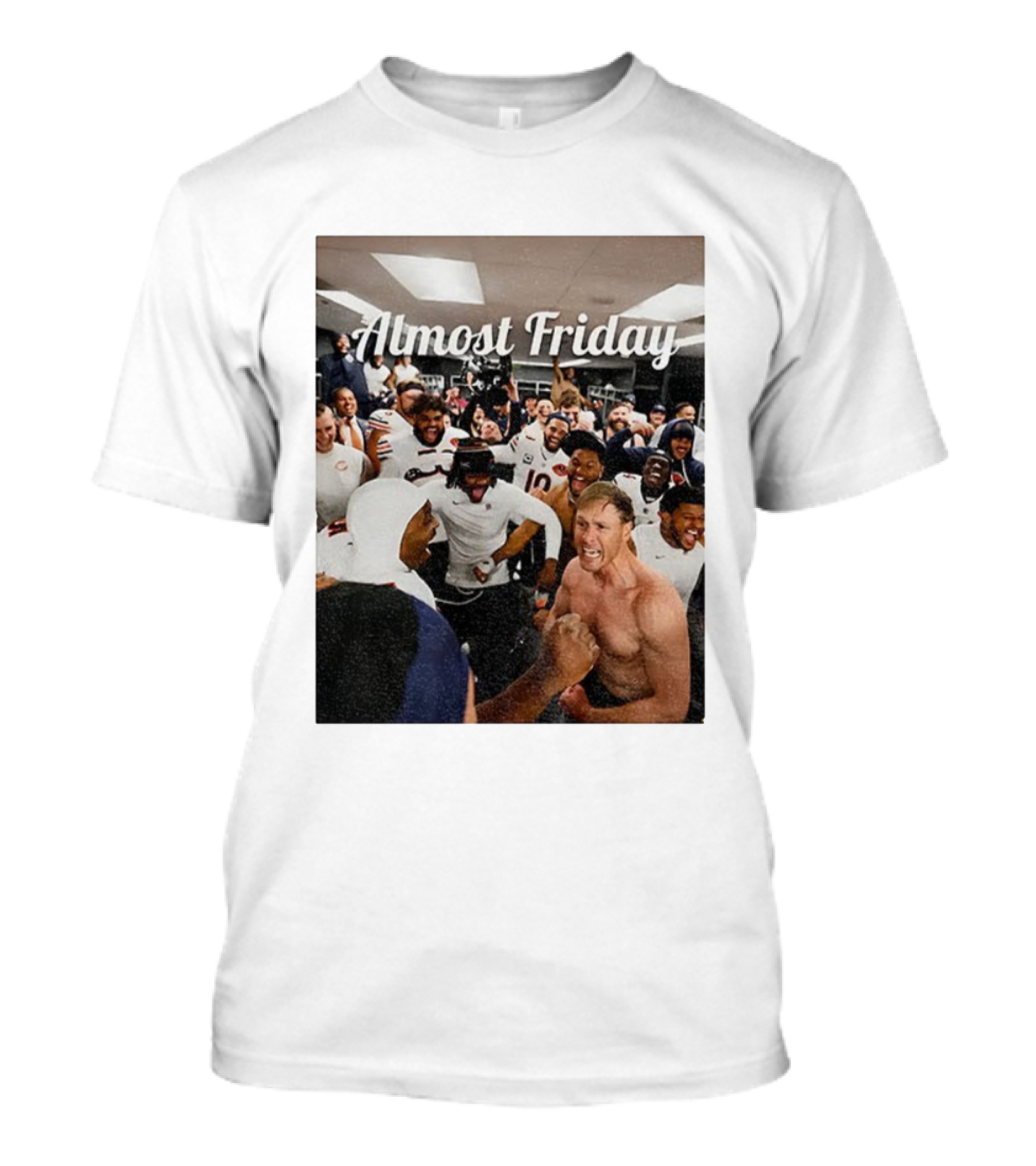 Almost Friday Chicago Bears Team Celebration NFL T-Shirt