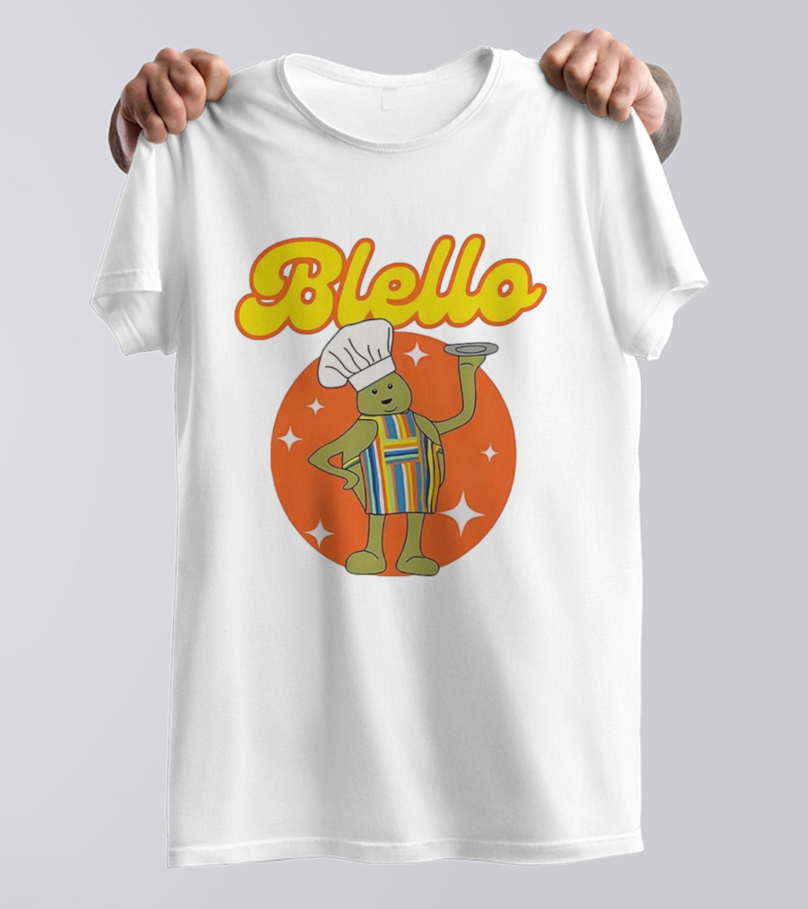 Biello Chef With Colorful Apron And Hat Retro Style T-Shirt