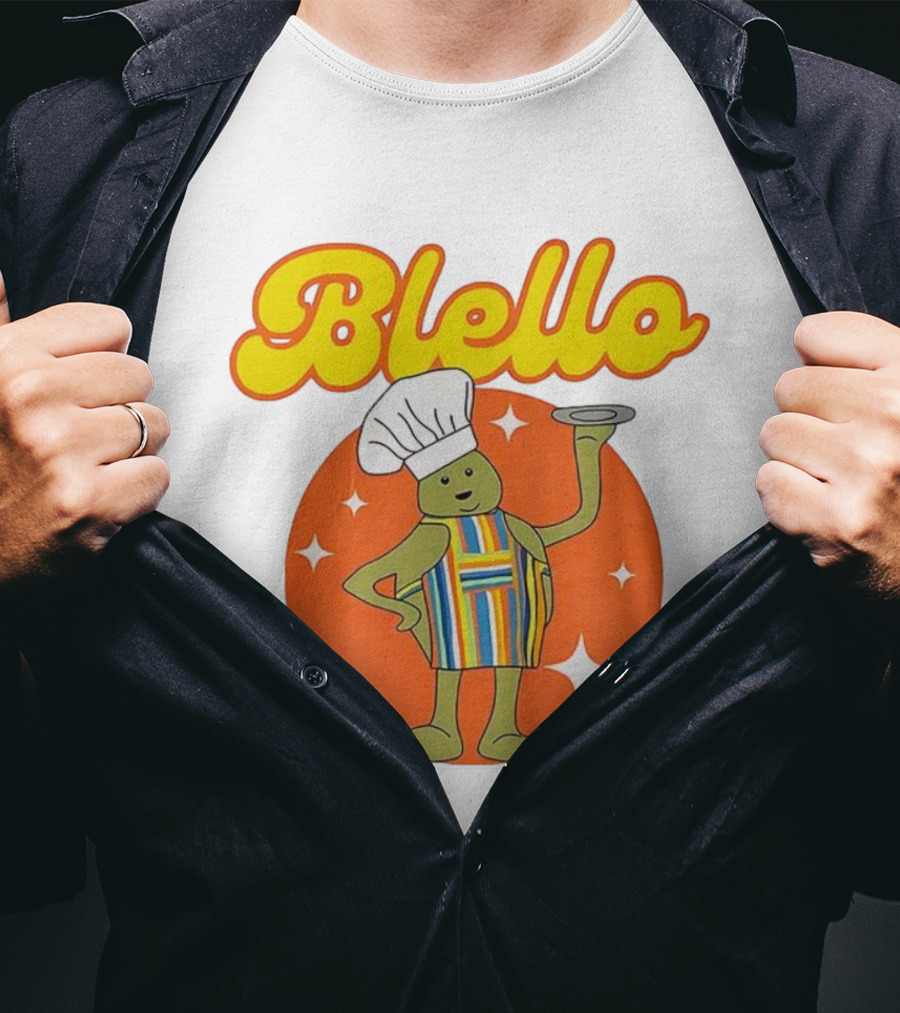 Biello Chef With Colorful Apron And Hat Retro Style T-Shirt