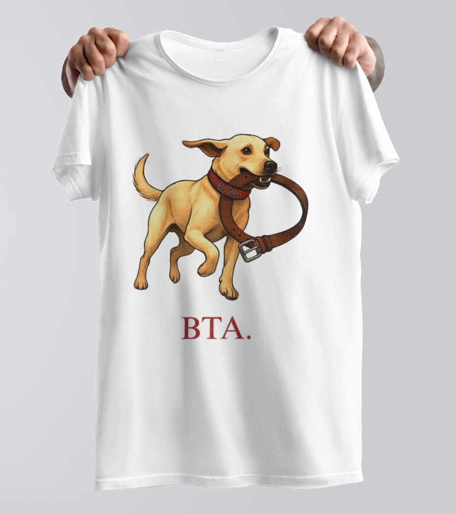 BTA Ole Miss Rebels Football Game Day Juice Kiffin Lane Kiffin Dog Running T-Shirt