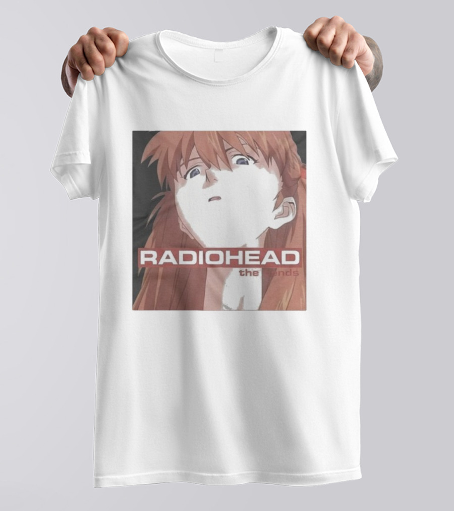 Radiohead The Bends Asuka Langley Soryu Anime Crossover Fan Art T-Shirt