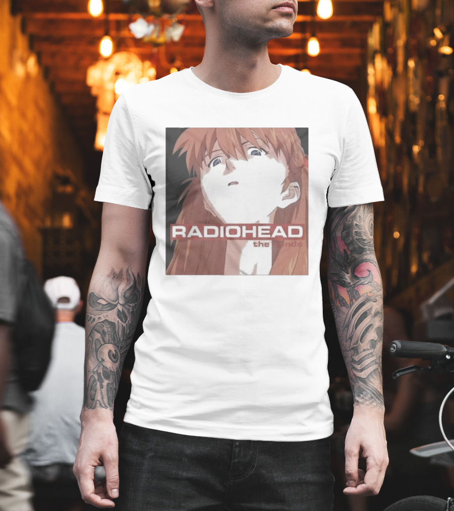 Radiohead The Bends Asuka Langley Soryu Anime Crossover Fan Art T-Shirt