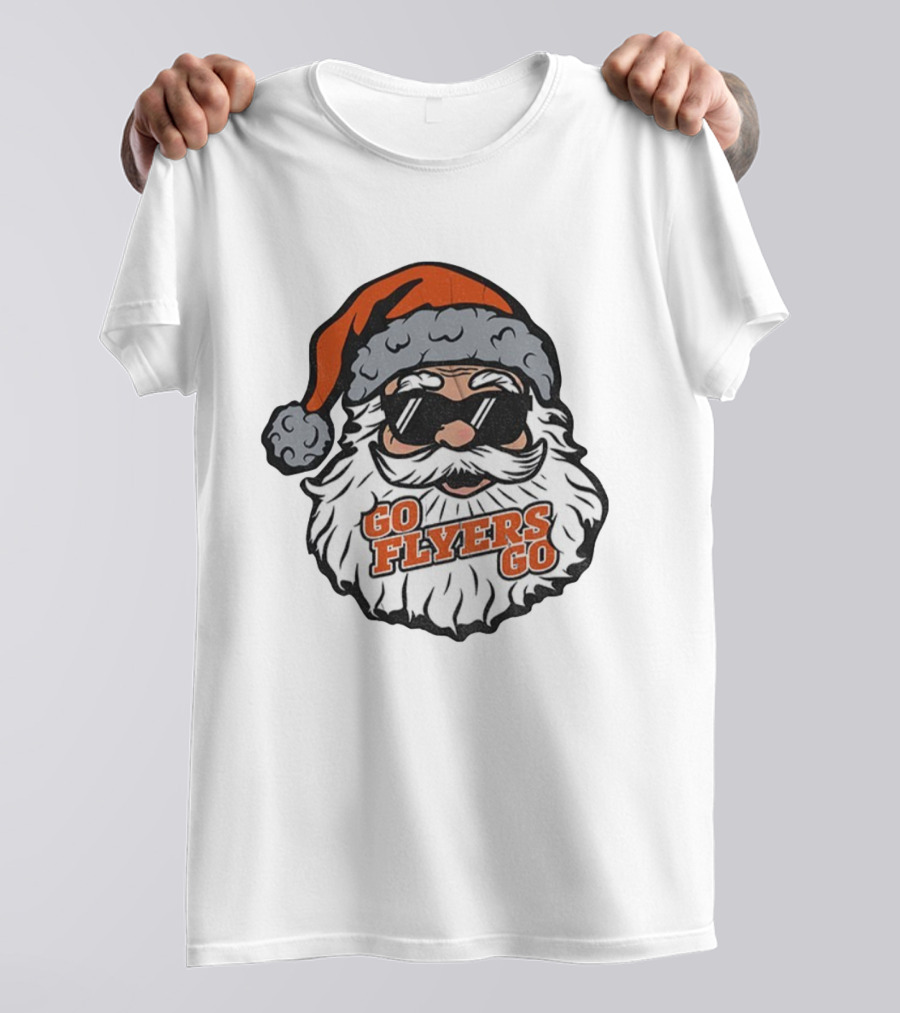 Santa Claus Go Flyers Go Philadelphia Hockey Christmas 2025 T-Shirt