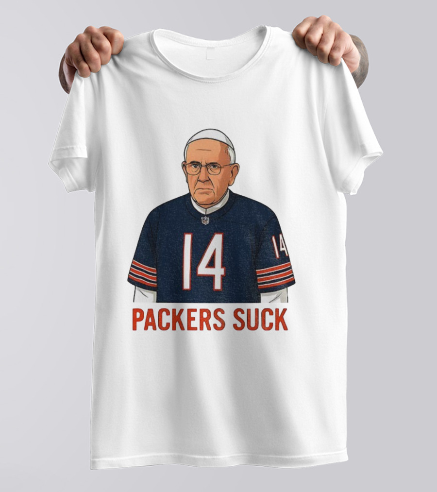 Packers Suck Pope Da Pope Chicago Bears Football Thanksgiving 14 T-Shirt