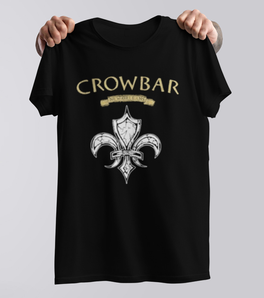 Crowbar Fleur De Lis Serpent Only Lies New Orleans Symbol T-Shirt