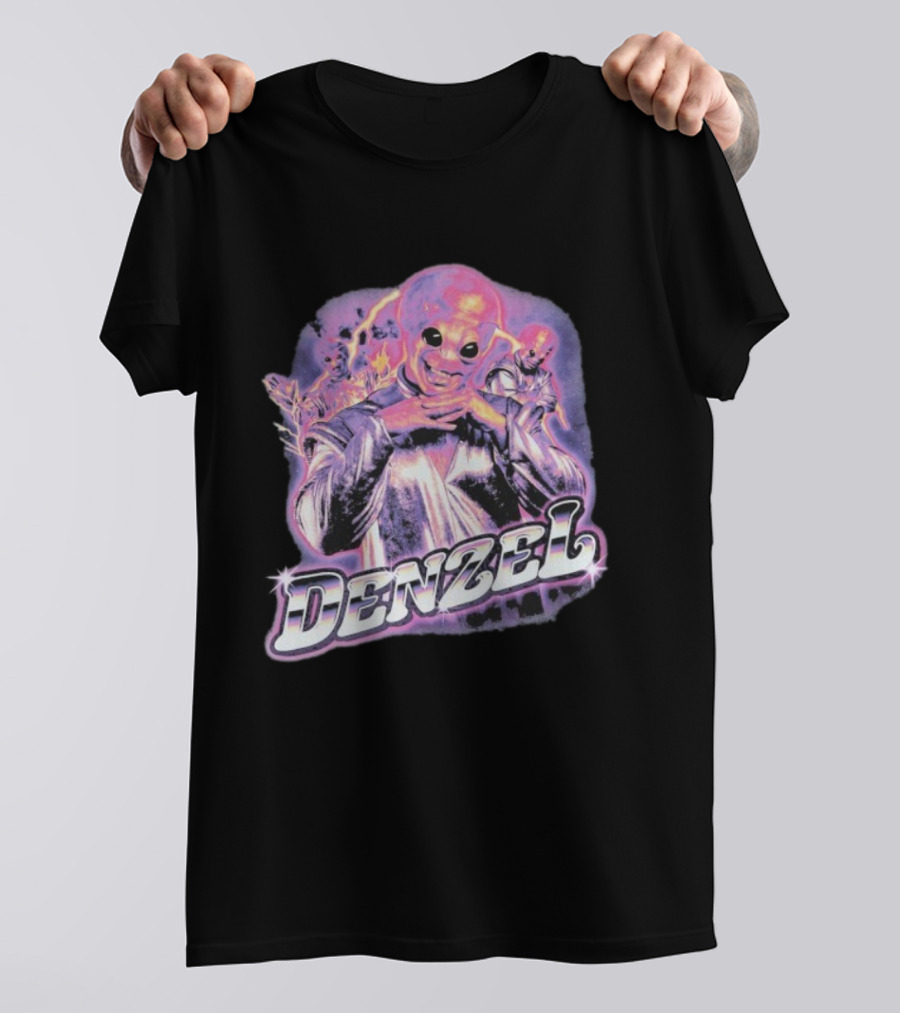 Denzel Alien Bling Era Retro Sci-Fi Style T-Shirt