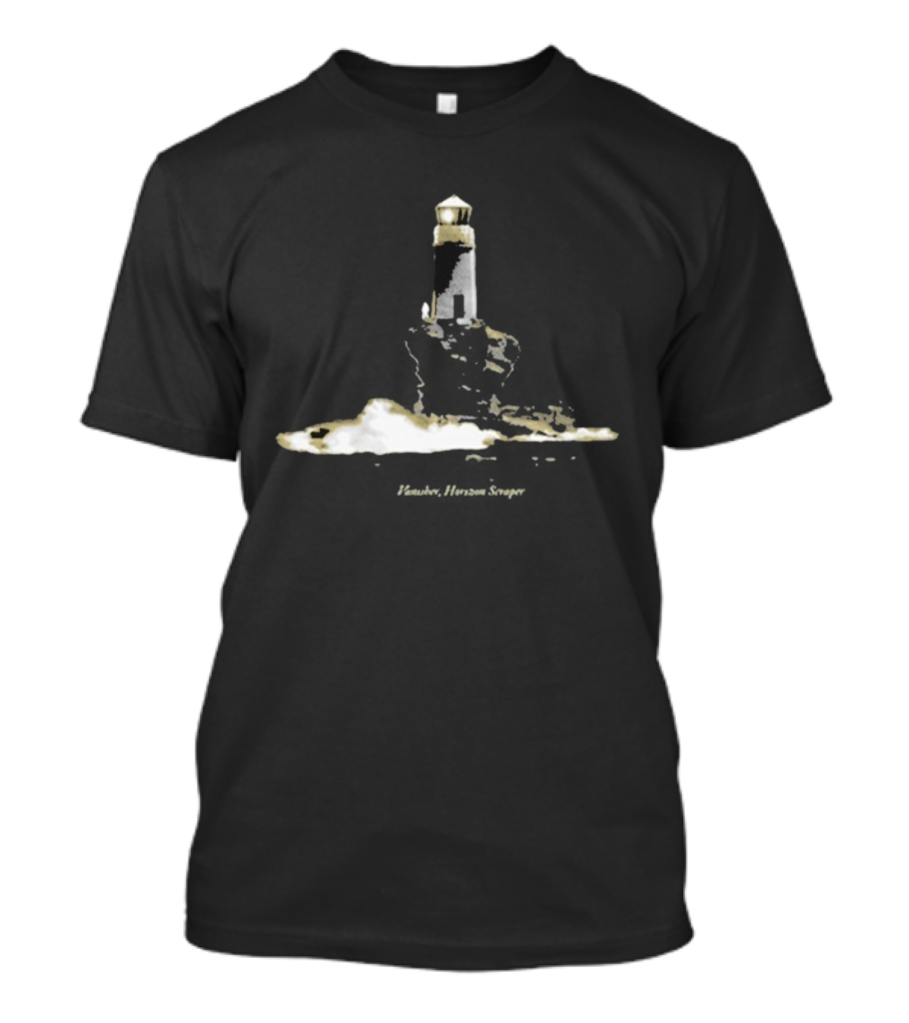 Quadeca Vanisber Lighthouse Horizon Scaper Ocean Scene T-Shirt