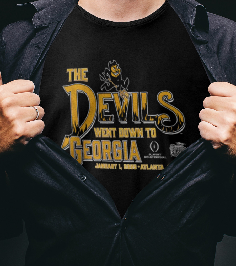 The Devils Went Down To Georgia January 1 2022 Atlanta GA T-Shirt