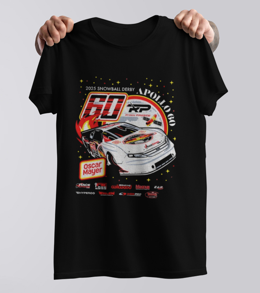 Ryan Preece 60 XP Apollo Oscar Mayer 2025 Snowball Derby Racing T-Shirt
