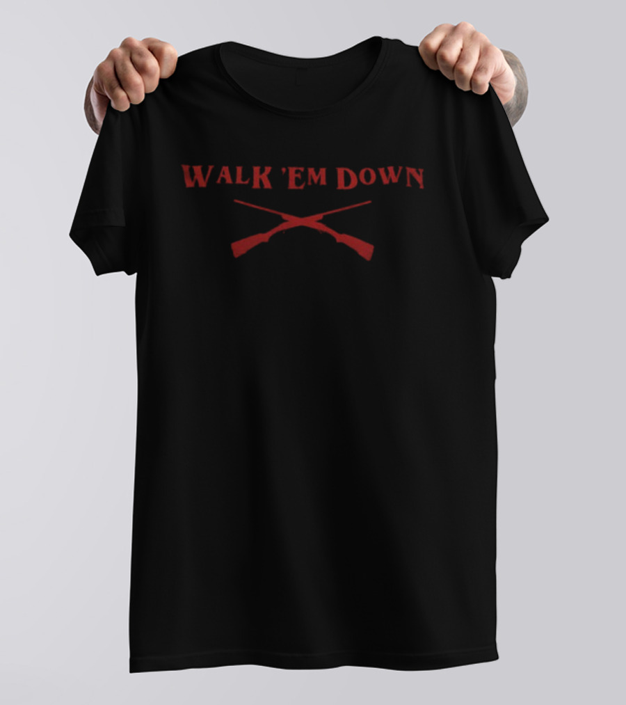 Nancy Wheeler Walk Em Down Crossed Rifles Stranger Things T-Shirt