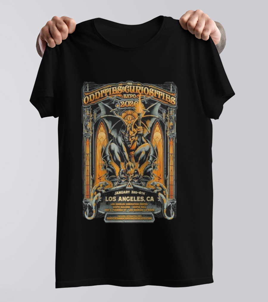 Oddities And Curiosities Expo 2026 Los Angeles Convention Center January 3-4 South Building Kentia Hall T-Shirt