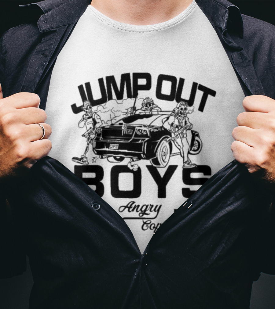 Jump Out Boys Angry Cops Tactical Humor Punishment Team T-Shirt