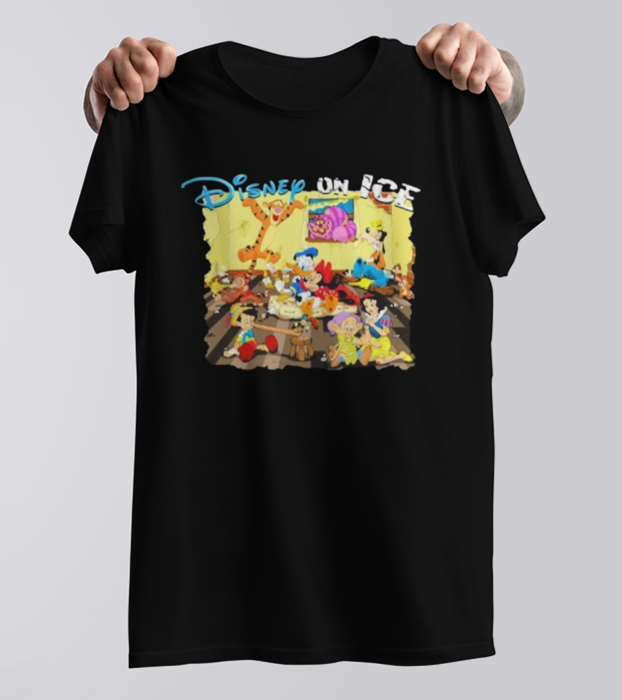Disney On Ice Characters Tigger Mickey Donald Goofy Pinocchio Cheshire Snow White T-Shirt