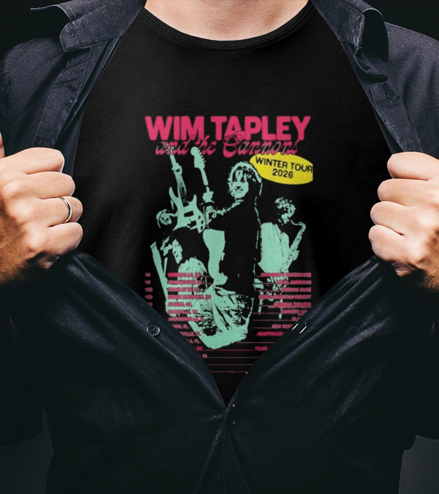 Wim Tapley And The Cannons Winter Tour 2026 Band Members And Dates T-Shirt