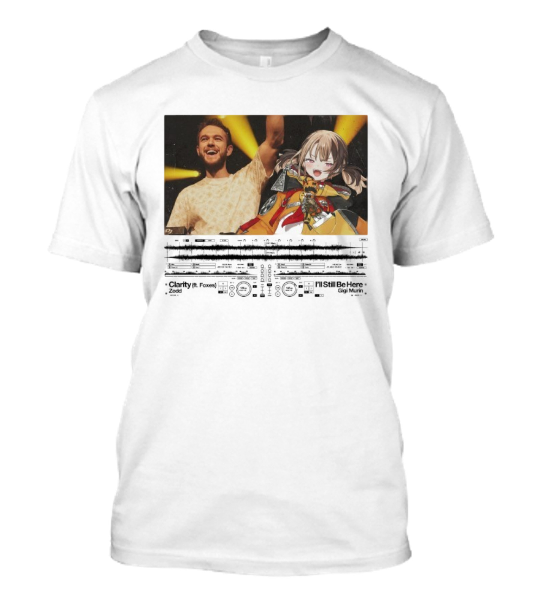 Gigi Murin X Clarity Zedd I’ll Be Here Collaboration Featuring Anime Character T-Shirt