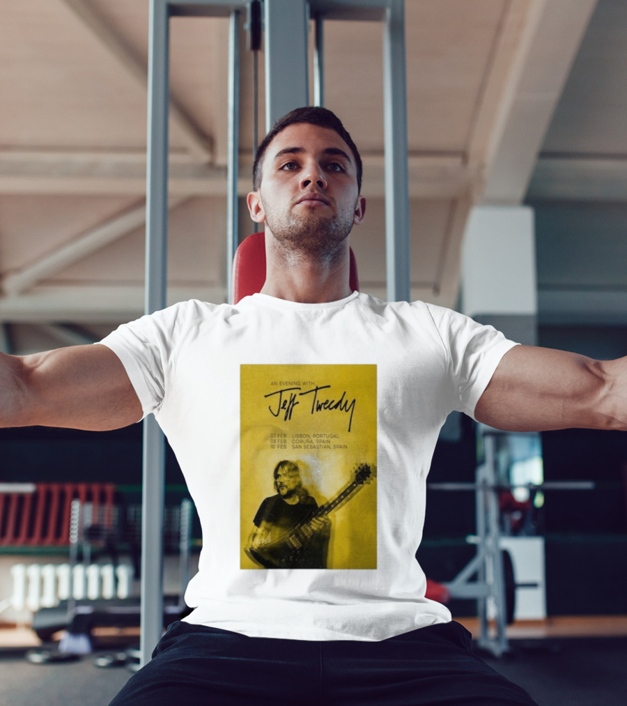 An Evening With Jeff Tweedy Lisbon Coruña San Sebastian 2026 Tour Dates Guitar T-Shirt