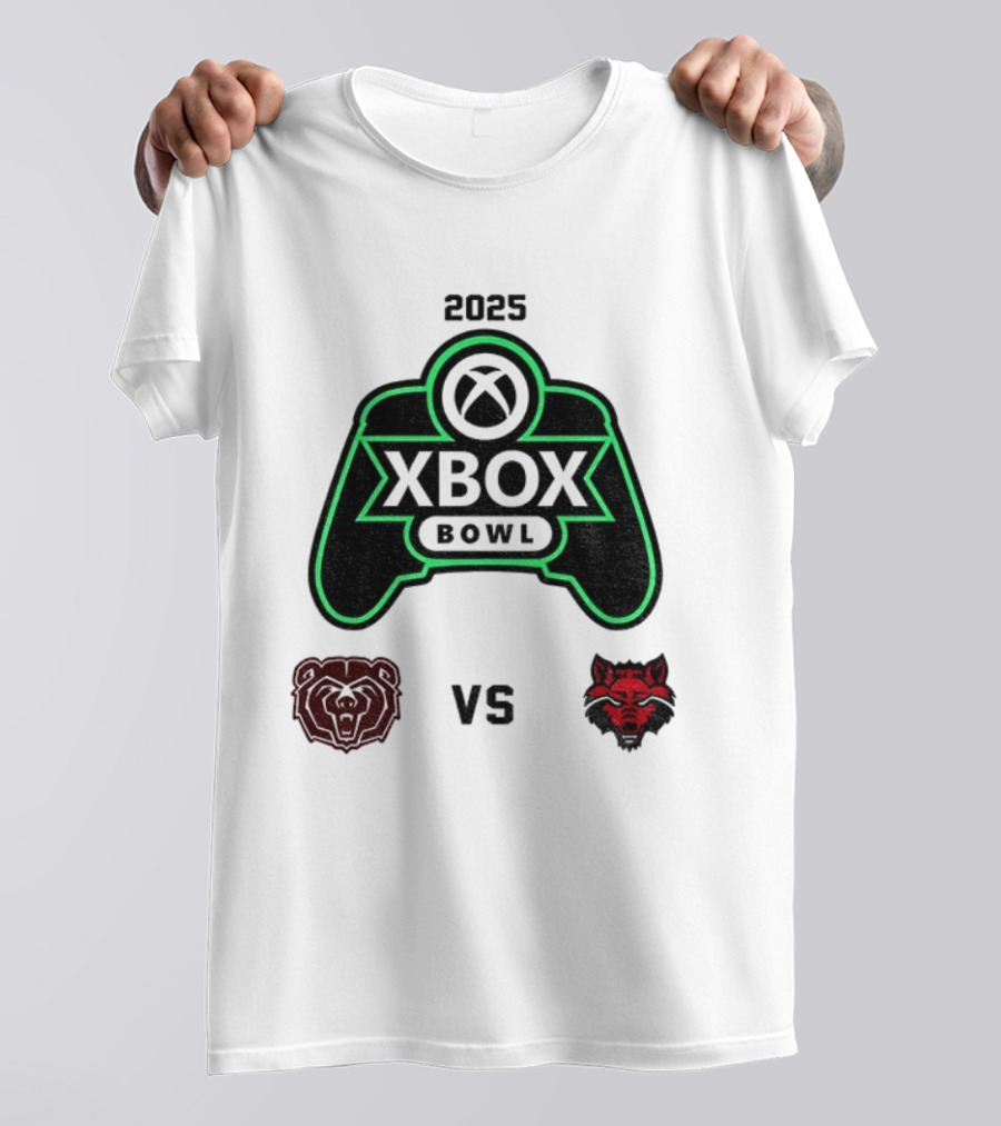 2025 Xbox Bowl Missouri State Bears Vs Arkansas State Red Wolves Showdown T-Shirt