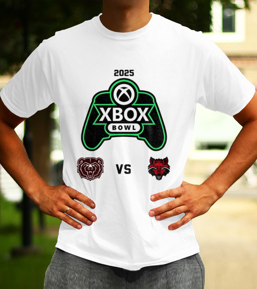 2025 Xbox Bowl Missouri State Bears Vs Arkansas State Red Wolves Showdown T-Shirt
