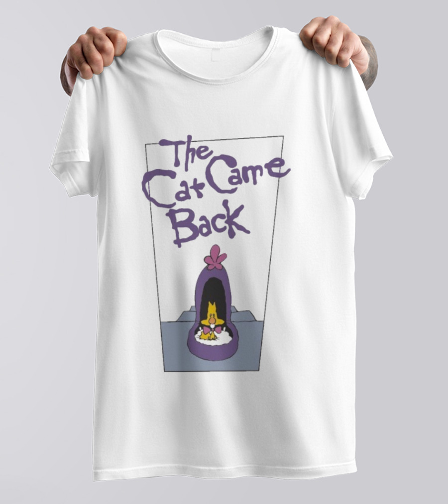 The Cat Came Back Nostalgic Cartoon Illustration T-Shirt