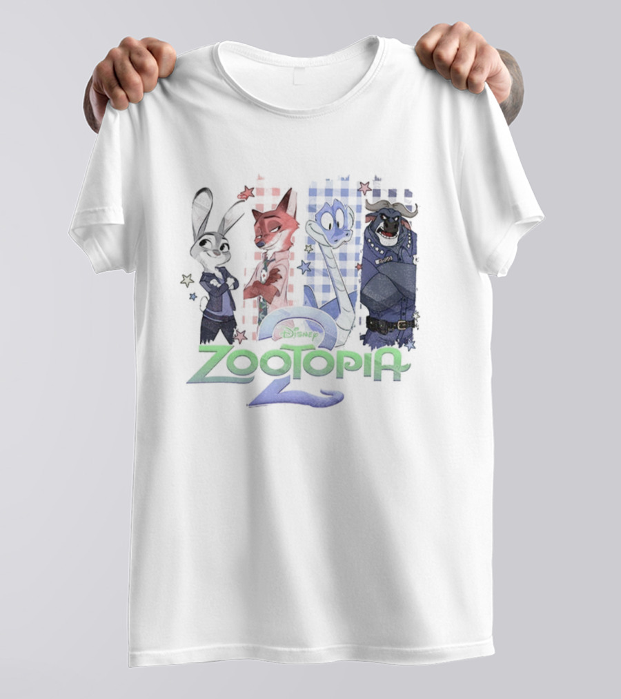Disney Zootopia 2 Movie Bunny Fox Characters T-Shirt