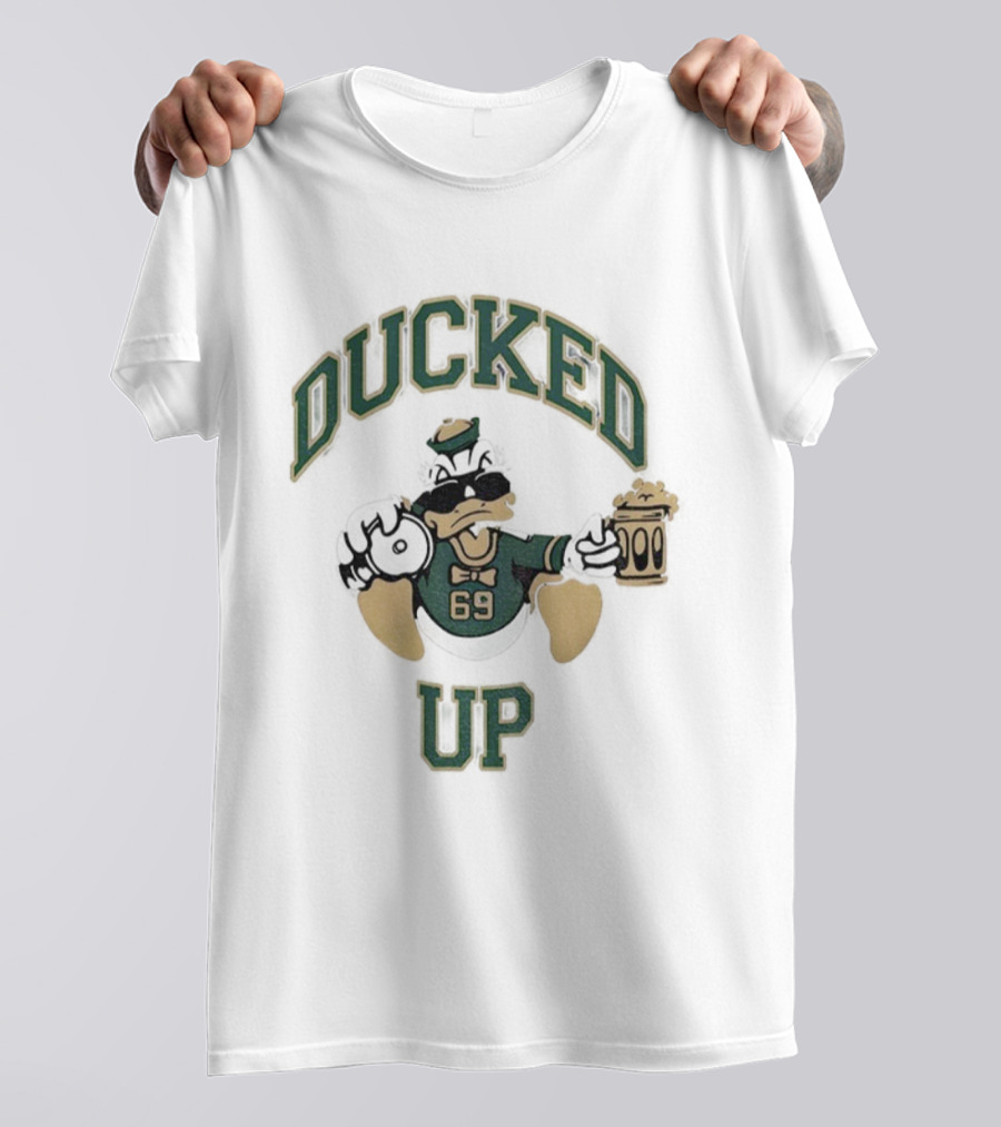 Ducked Up Oregon Duck Mascot Parody 69 T-Shirt