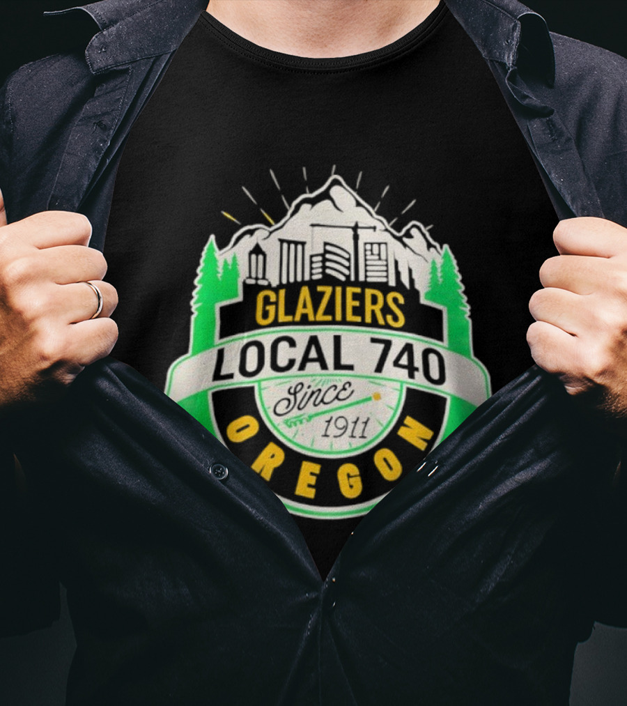 Glaziers Local 740 Oregon Union Vintage Since 1911 T-Shirt
