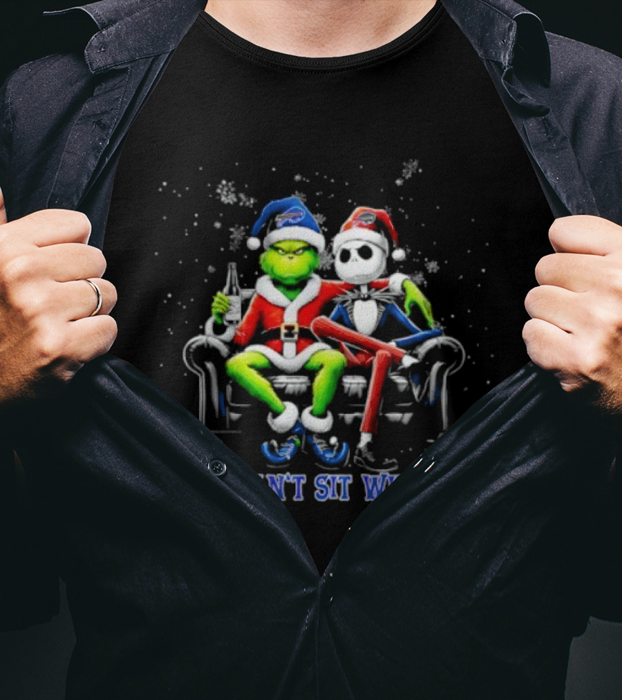 Jack Skellington Grinch You Can’t Sit With Us Buffalo Bills Christmas T-Shirt