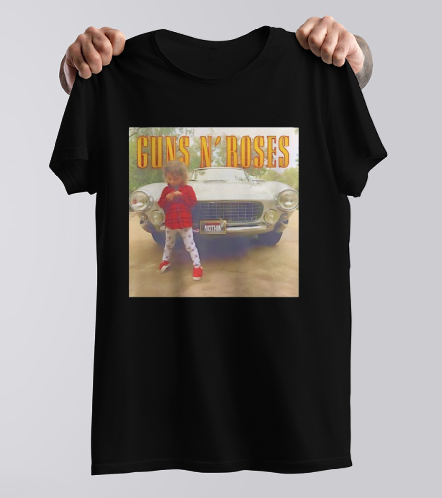 Guns N Roses Nothin’ Child In Front Of Vintage Car T-Shirt