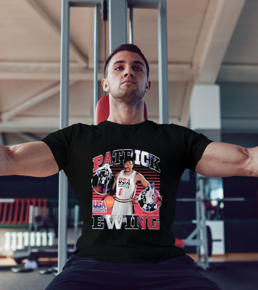 Patrick Ewing USA Basketball Number 6 Vintage Retro Style T-Shirt