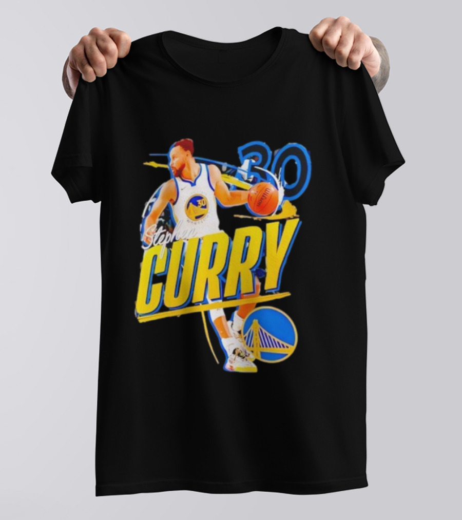 Stephen Curry 30 Golden State Warriors Basketball Icon T-Shirt