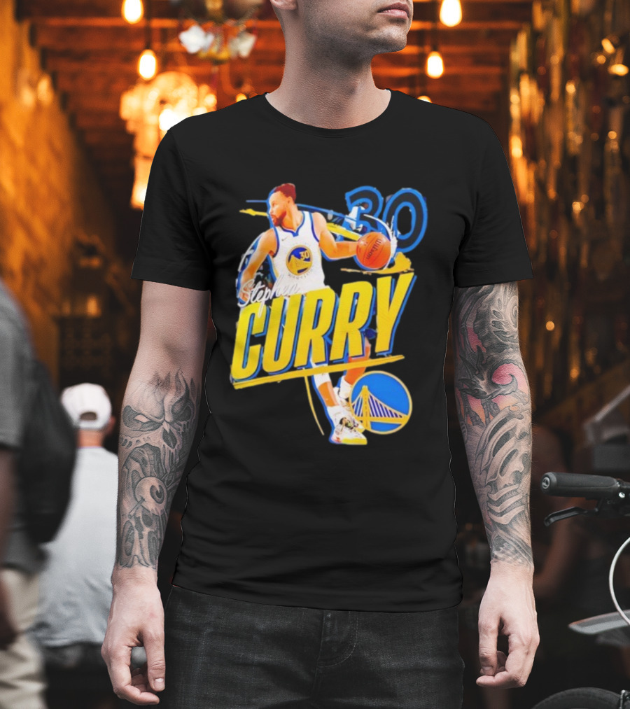 Stephen Curry 30 Golden State Warriors Basketball Icon T-Shirt