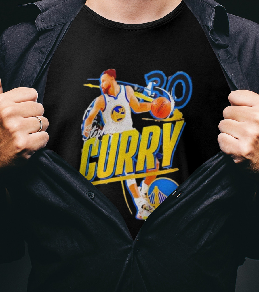 Stephen Curry 30 Golden State Warriors Basketball Icon T-Shirt