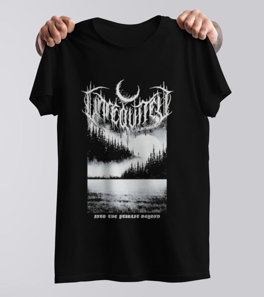 Svaltvinter Moonlit Forest With Geiranger Beyond T-Shirt