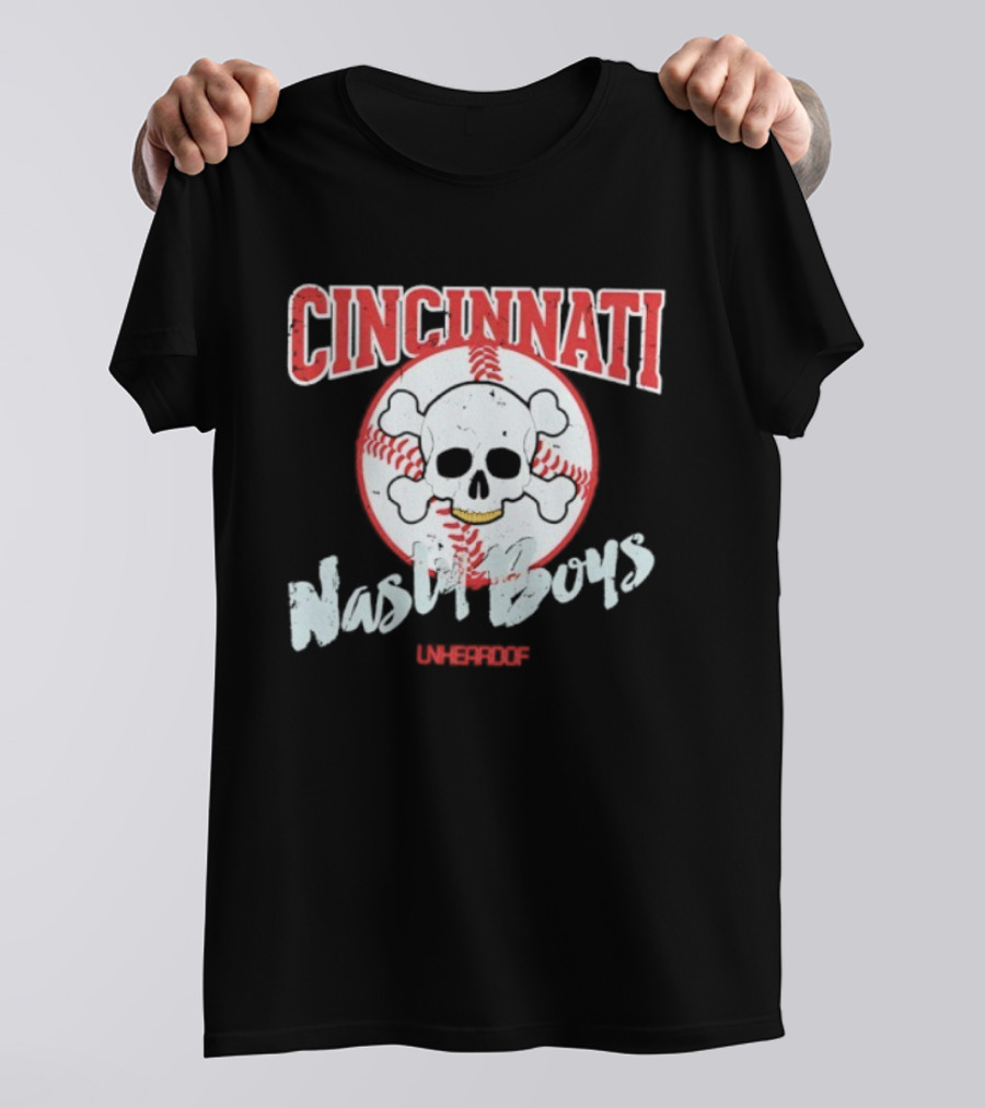 Cincinnati Skull Baseball Nasty Boys T-Shirt