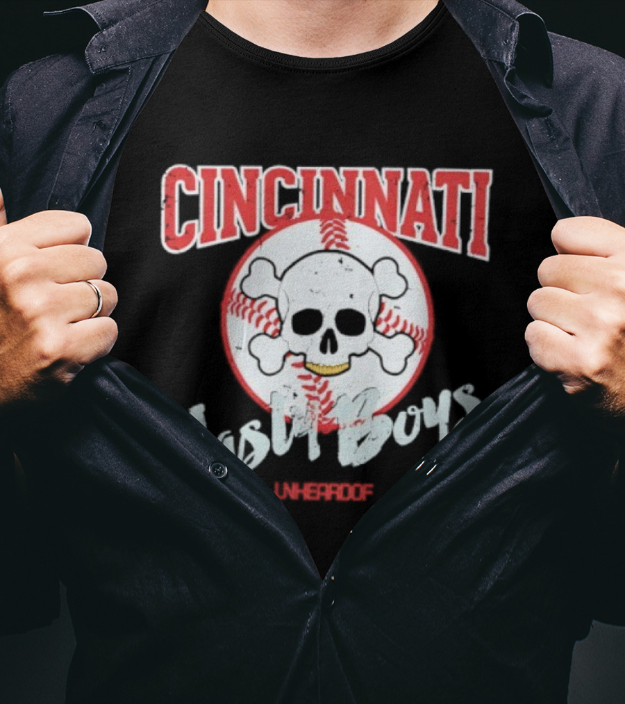 Cincinnati Skull Baseball Nasty Boys T-Shirt