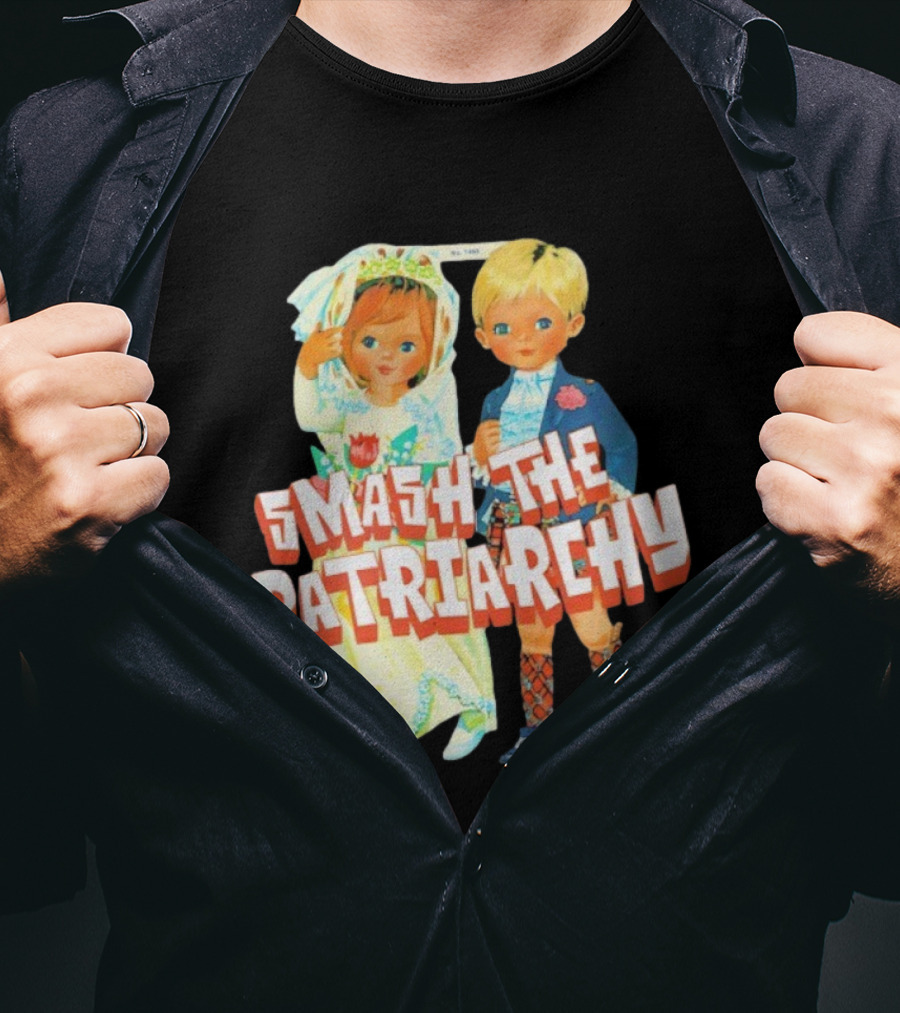 Smash The Patriarchy Vintage Children Illustration T-Shirt