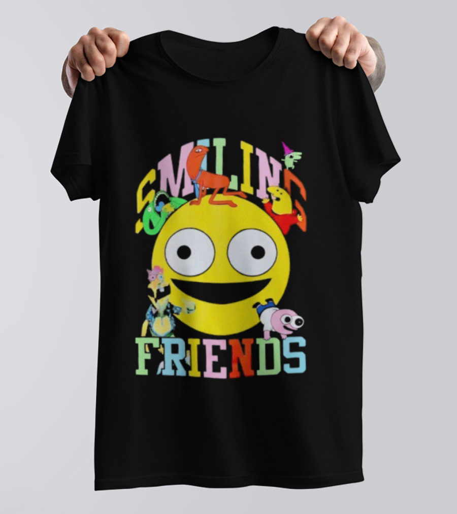 Smiling Friends Colorful Characters With Large Yellow Smile Face T-Shirt