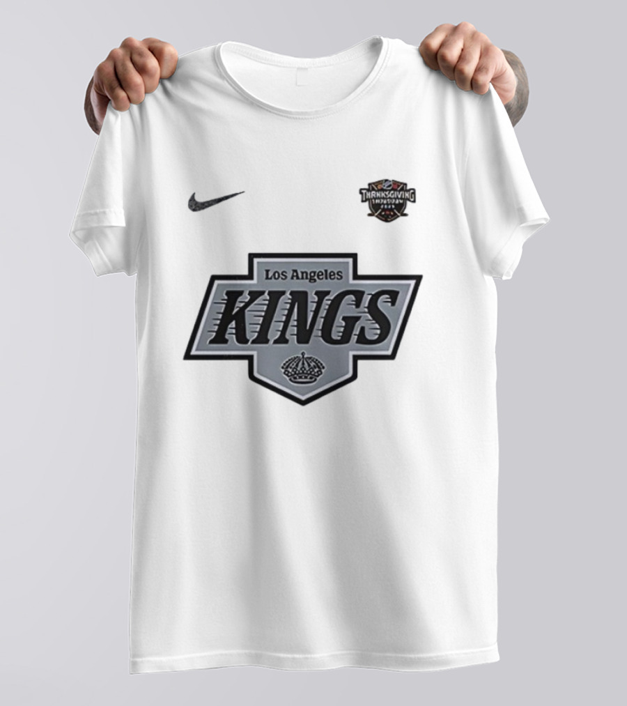 Thanksgiving 2023 Los Angeles Kings Hockey Black Nike Retro Style T-Shirt