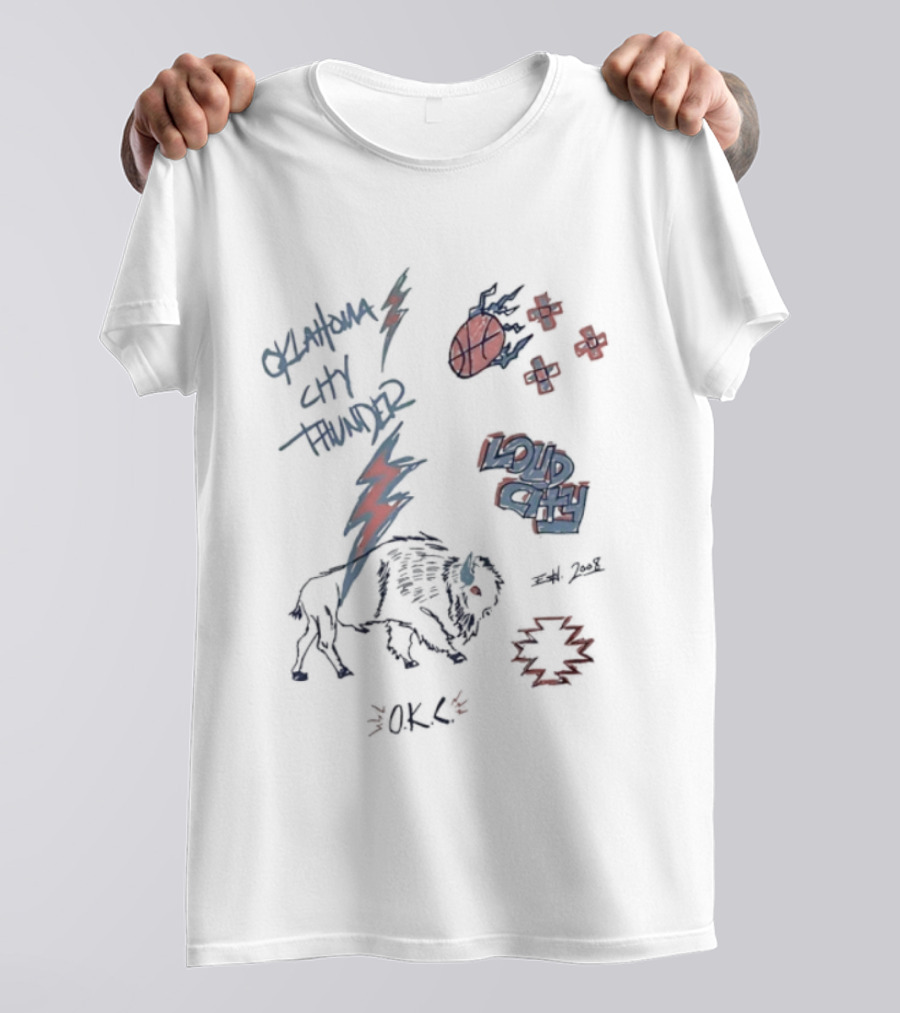 Oklahoma City Thunder Loud City Thunder Up OKC Basketball Buffalo Lightning T-Shirt