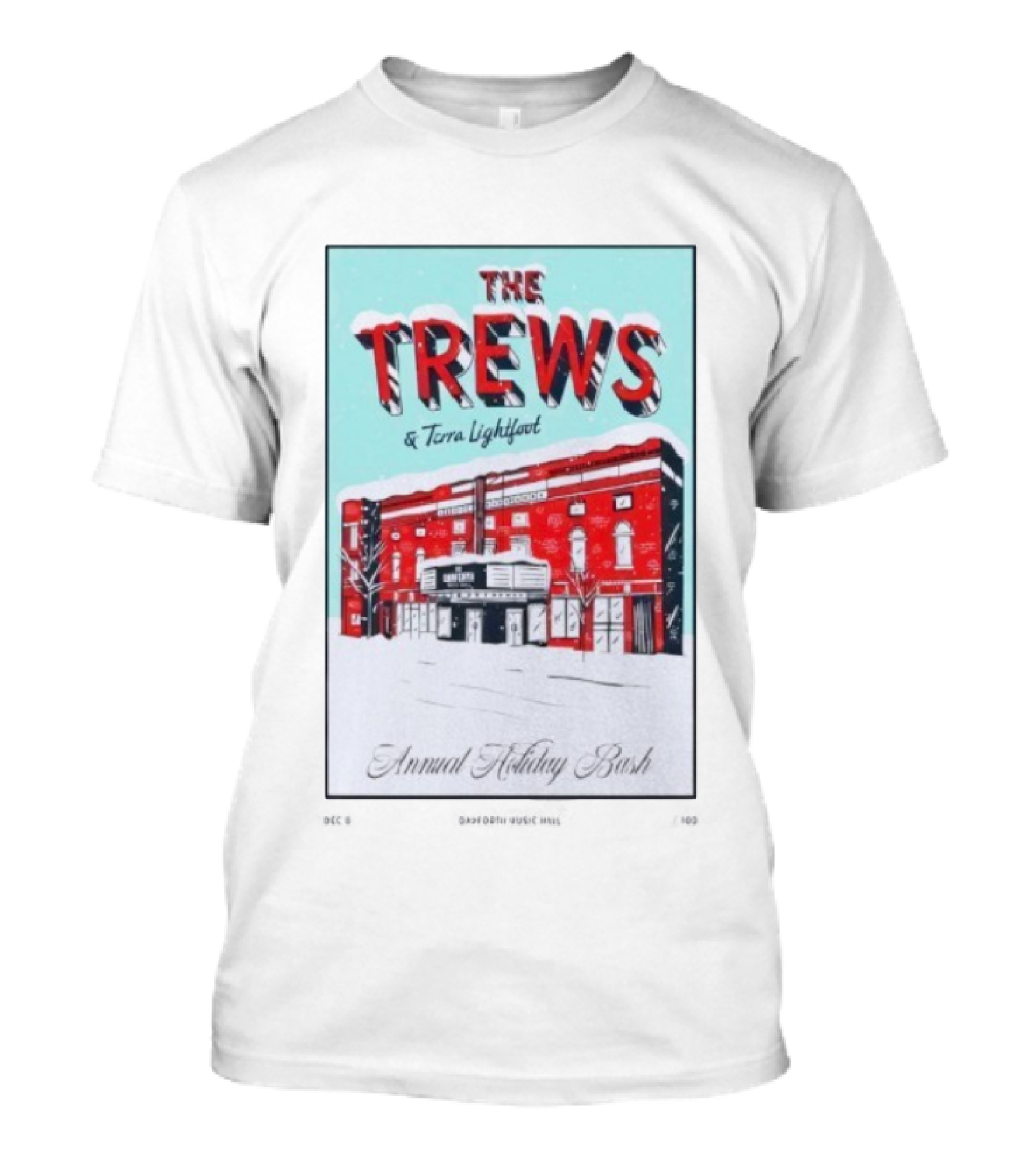 The Trews Terra Lightfoot Annual Holiday Bash Danforth Music Hall December 6 2025 Concert T-Shirt