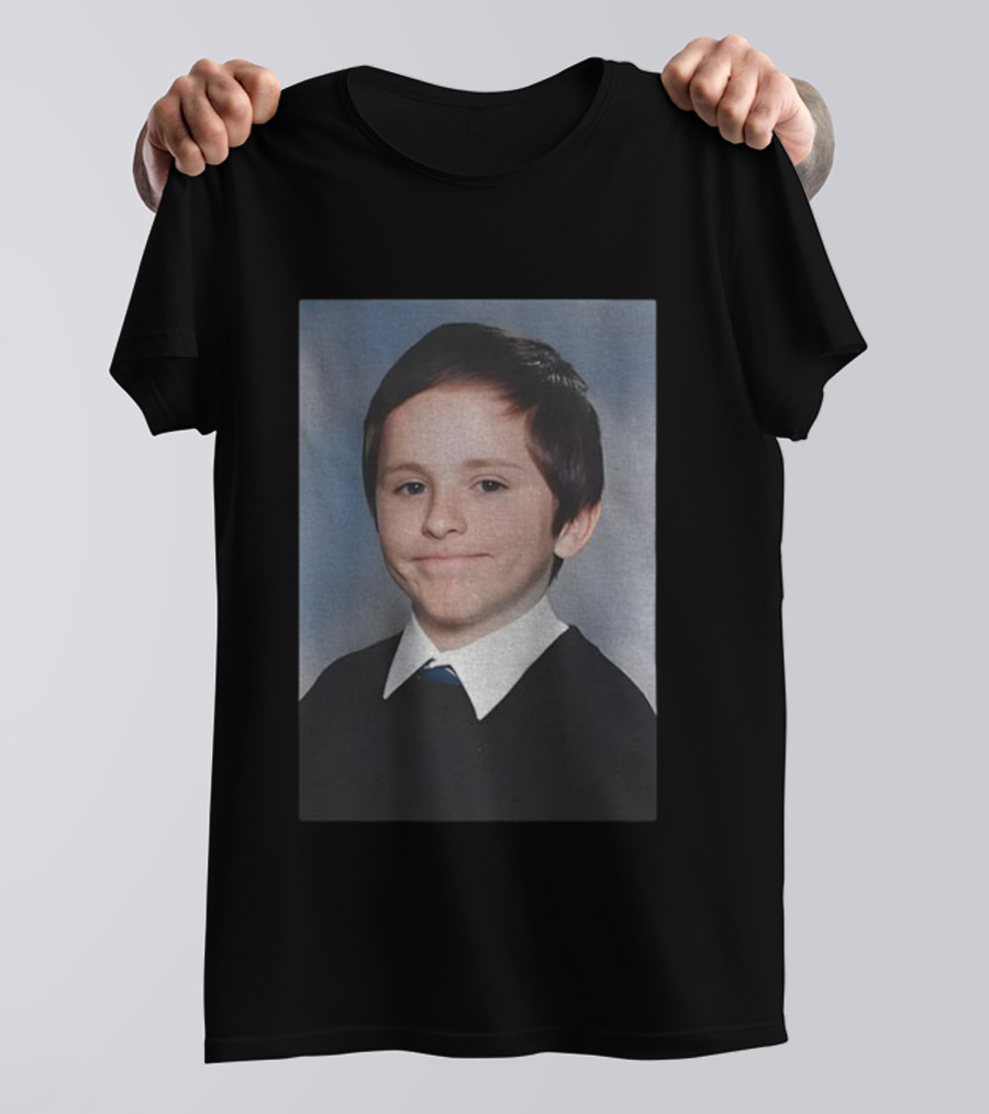Awkward White People Smile Schoolboy Photo T-Shirt