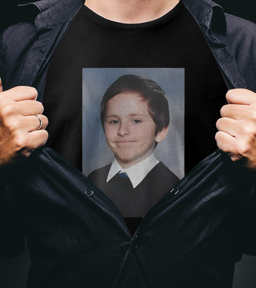 Awkward White People Smile Schoolboy Photo T-Shirt