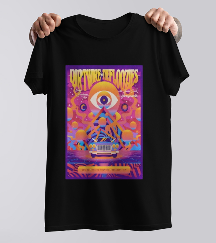 Dirtwire The Floozies UC Theatre Berkeley California December 6th 2025 Surreal Dream Tour Cosmic Vibrations Honeycomb T-Shirt