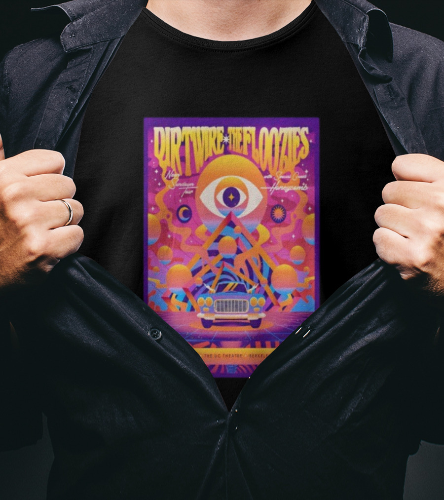 Dirtwire The Floozies UC Theatre Berkeley California December 6th 2025 Surreal Dream Tour Cosmic Vibrations Honeycomb T-Shirt