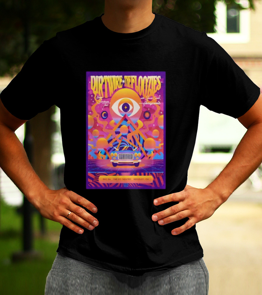 Dirtwire The Floozies UC Theatre Berkeley California December 6th 2025 Surreal Dream Tour Cosmic Vibrations Honeycomb T-Shirt