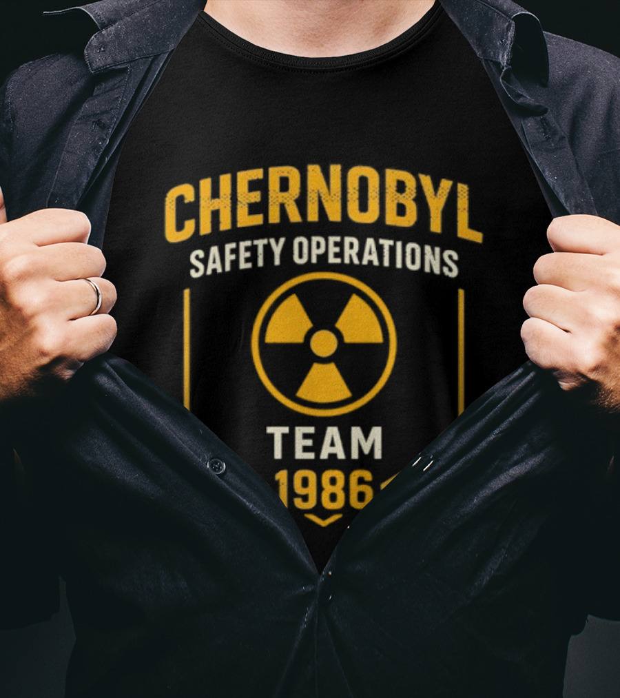Chernobyl Safety Operations Team 1986 Radioactive Symbol T-Shirt