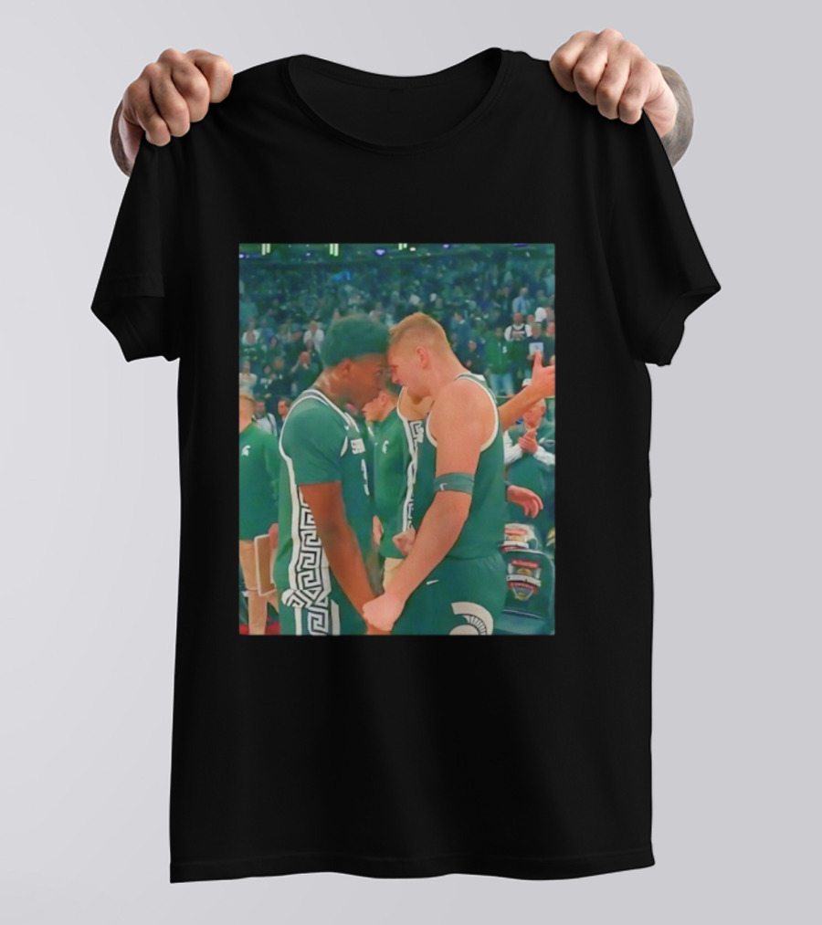 Michigan State Spartans Basketball Forehead To Forehead Team Unity T-Shirt