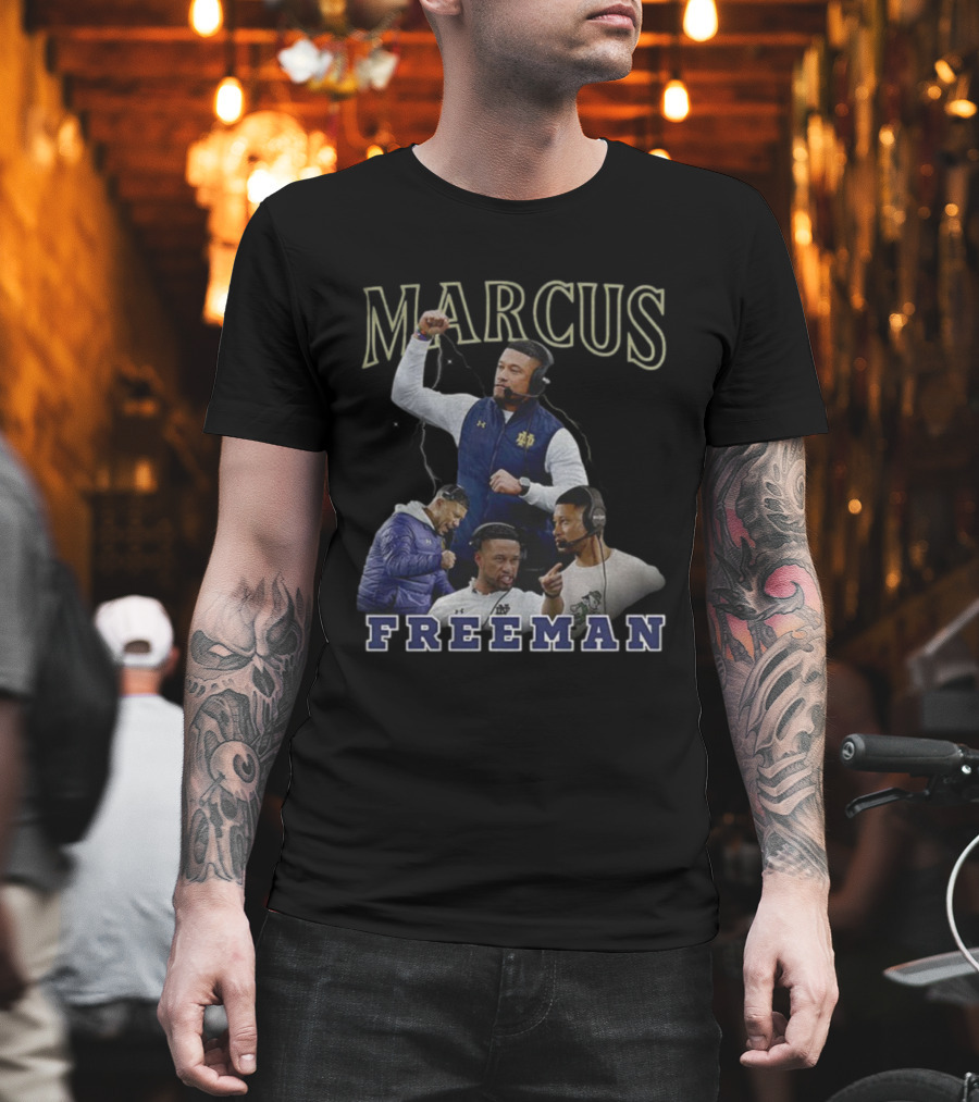 Marcus Freeman Notre Dame Football Coach Vintage Style T-Shirt